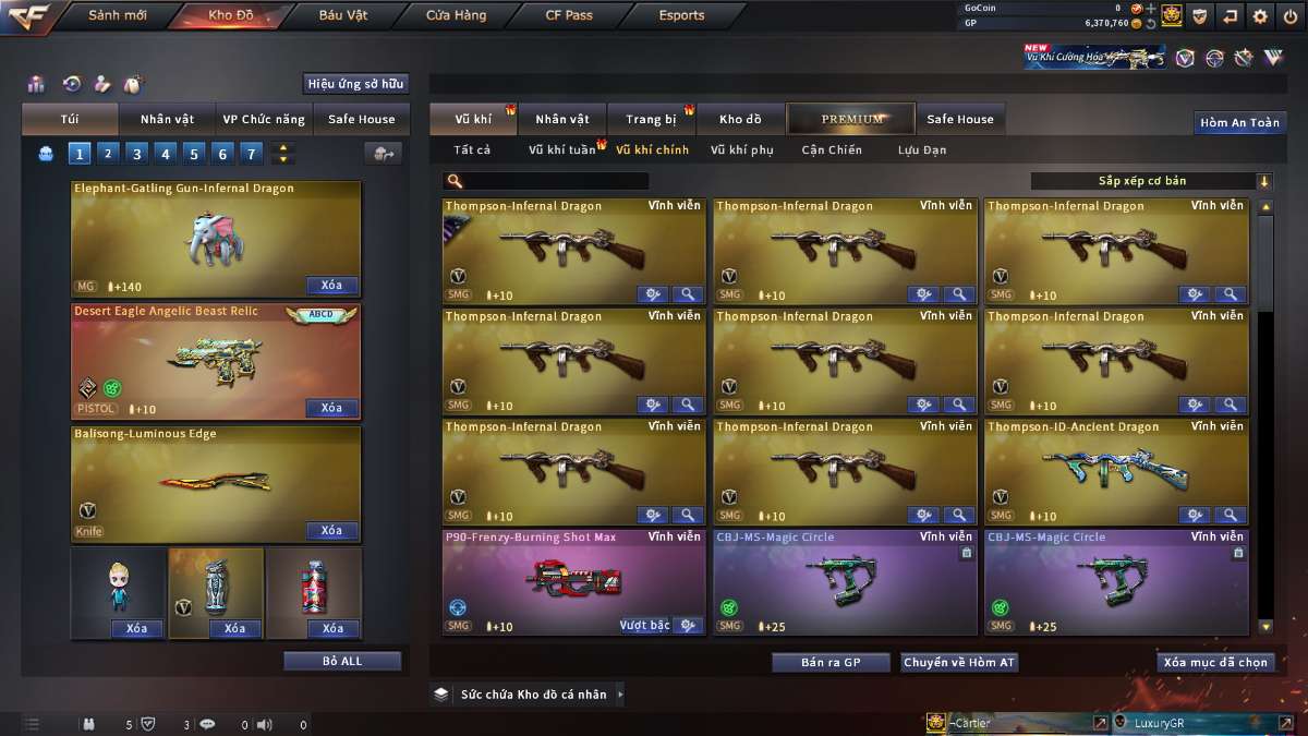 shop acc cf uy tin gia re